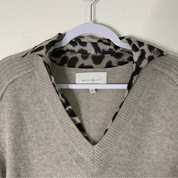 Brochu Walker Womens the printed layered long sleeve looker dress M - Picture 6 of 10